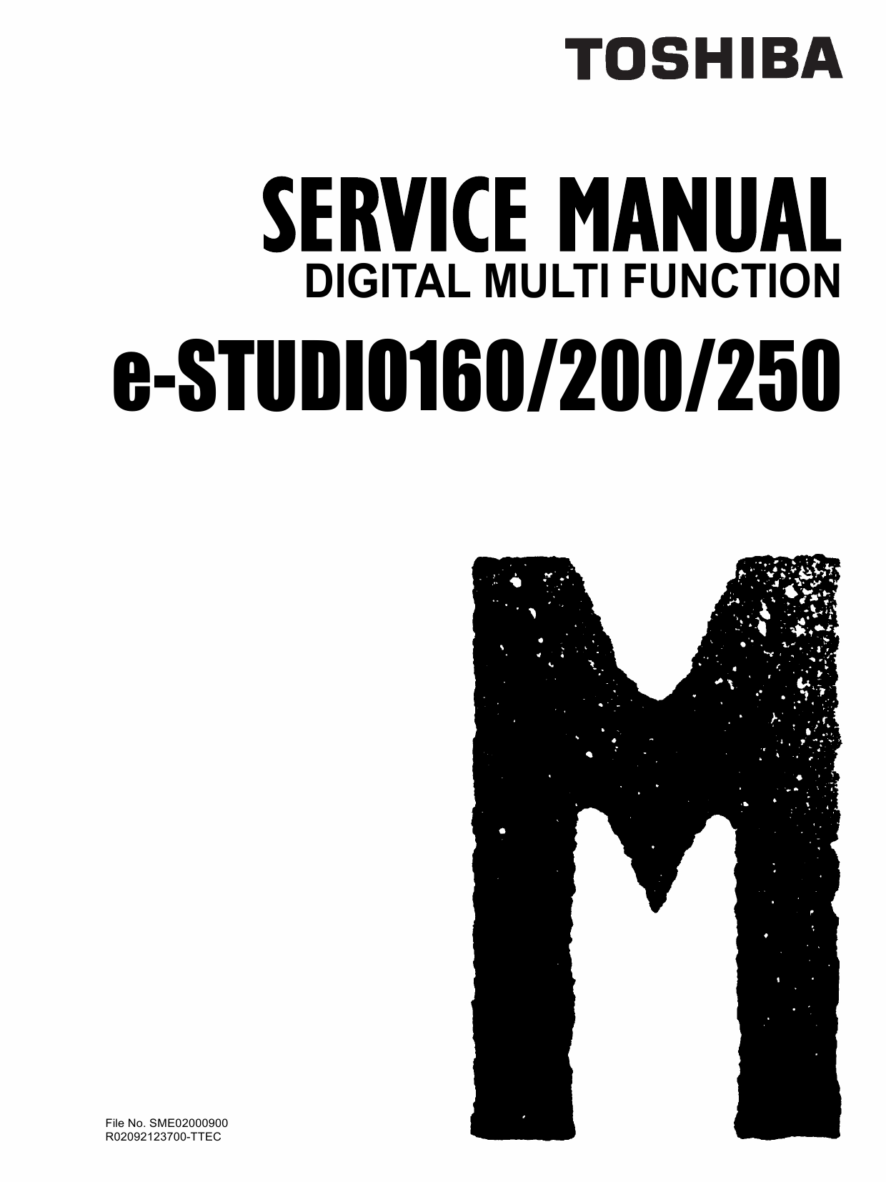 TOSHIBA e-STUDIO 160 200 250 DP1610 Service Manual-1